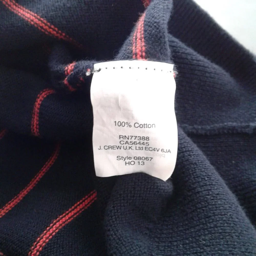 Vintage J. Crew Women's 100% Cotton Nautical Sweater - M - Good Condition